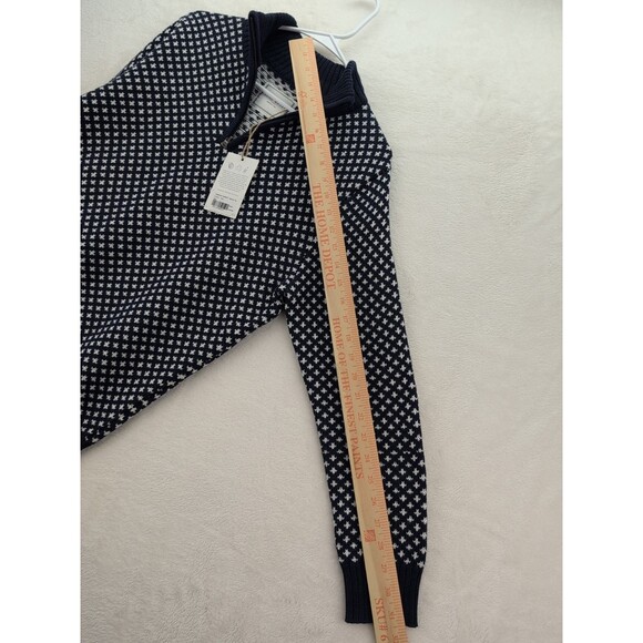 Long Wharf Supply Co Edgartown SeaWell Quarter Zip Navy Blue Sweater NWT Small - Picture 10 of 15